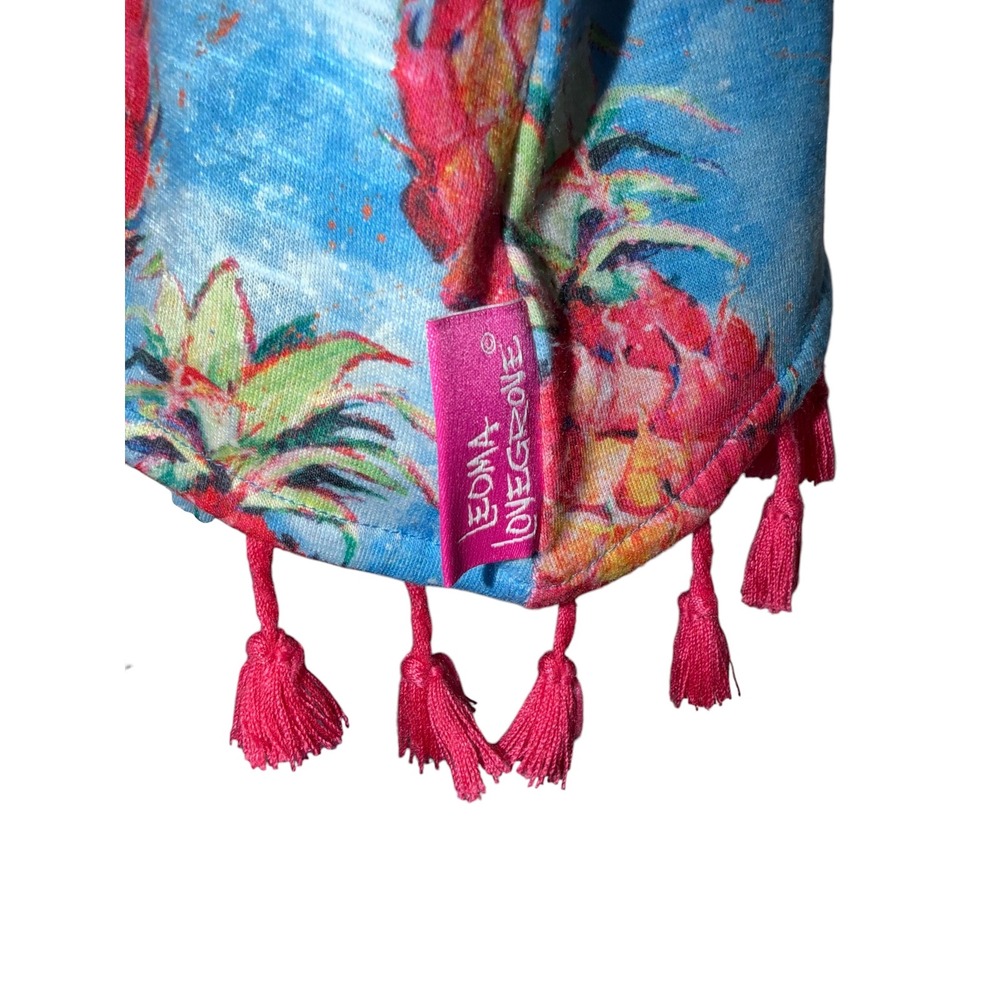 Leoma Lovegrove Pineapple Tassel Dress M Tropical Resort Wearable Art Boho - Picture 4 of 4